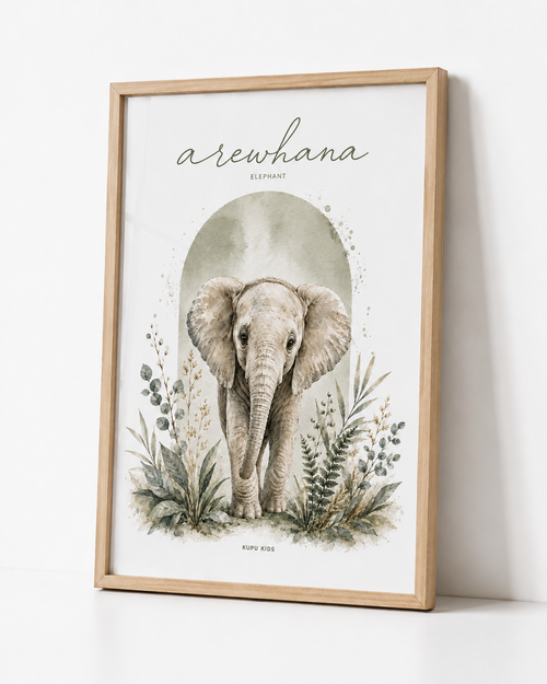 Arewhana - Elephant Nursery Print