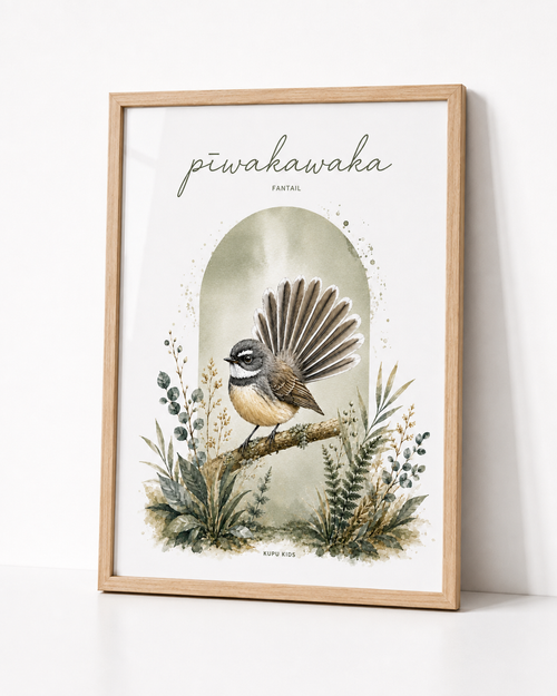 Pīwakawaka - Fantail Nursery Print